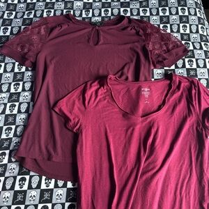 🎃3 for $10🎃 Women’s Burgundy Blouse Top Shirt Bundle